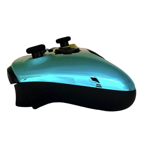 Custom Xbox Series X / S Wireless Controller - Glossy Chrome Green Gold Red - Picture 5 of 8